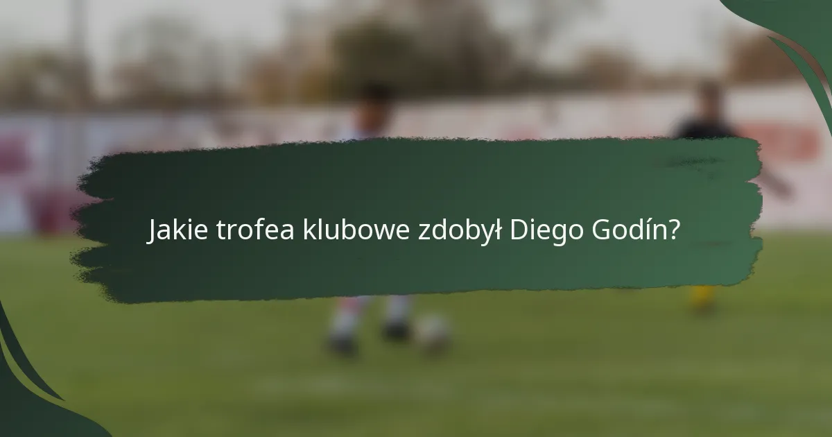 Jakie trofea klubowe zdobył Diego Godín?